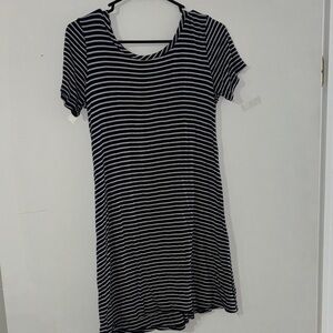 Striped Black and White Dress